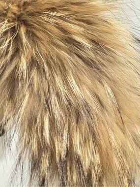 Rudsak Raccoon Fur Collar in Warm Brown Tones with clips